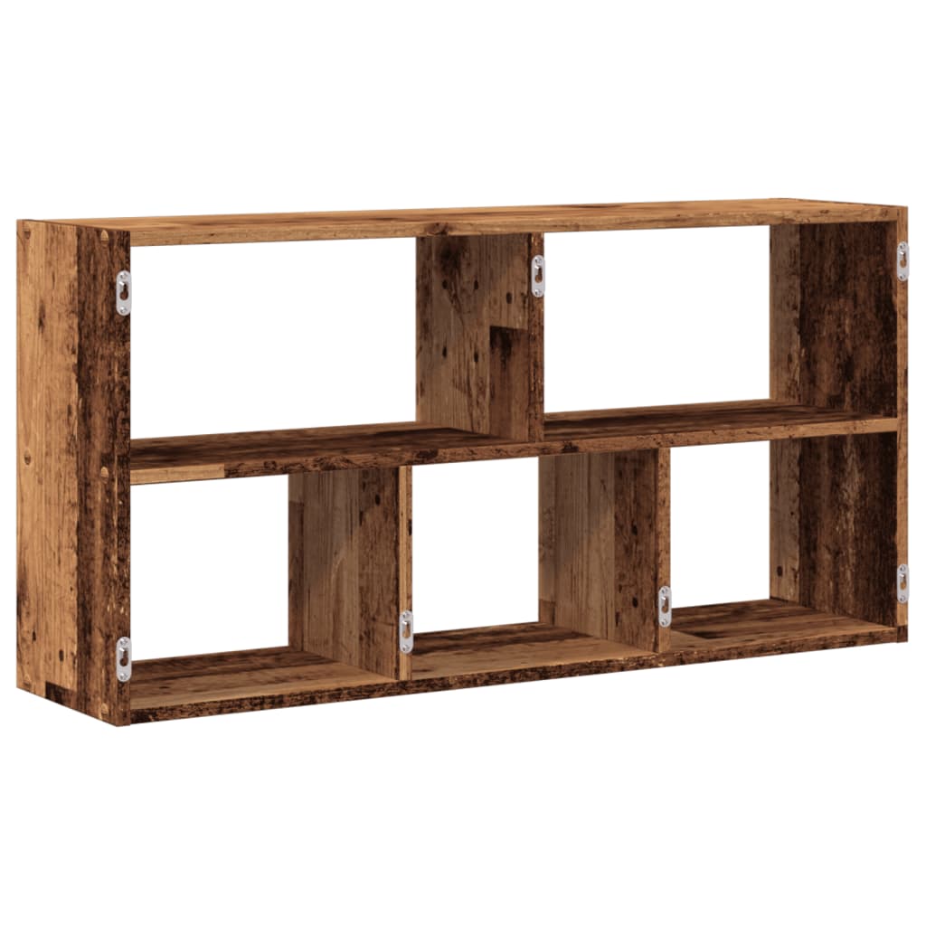 vidaXL Wall Shelf Old Wood 100x25x50 cm Engineered Wood 6