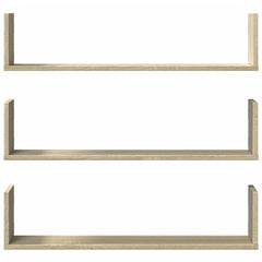 Wall Shelves 3 pcs Engineered Wood