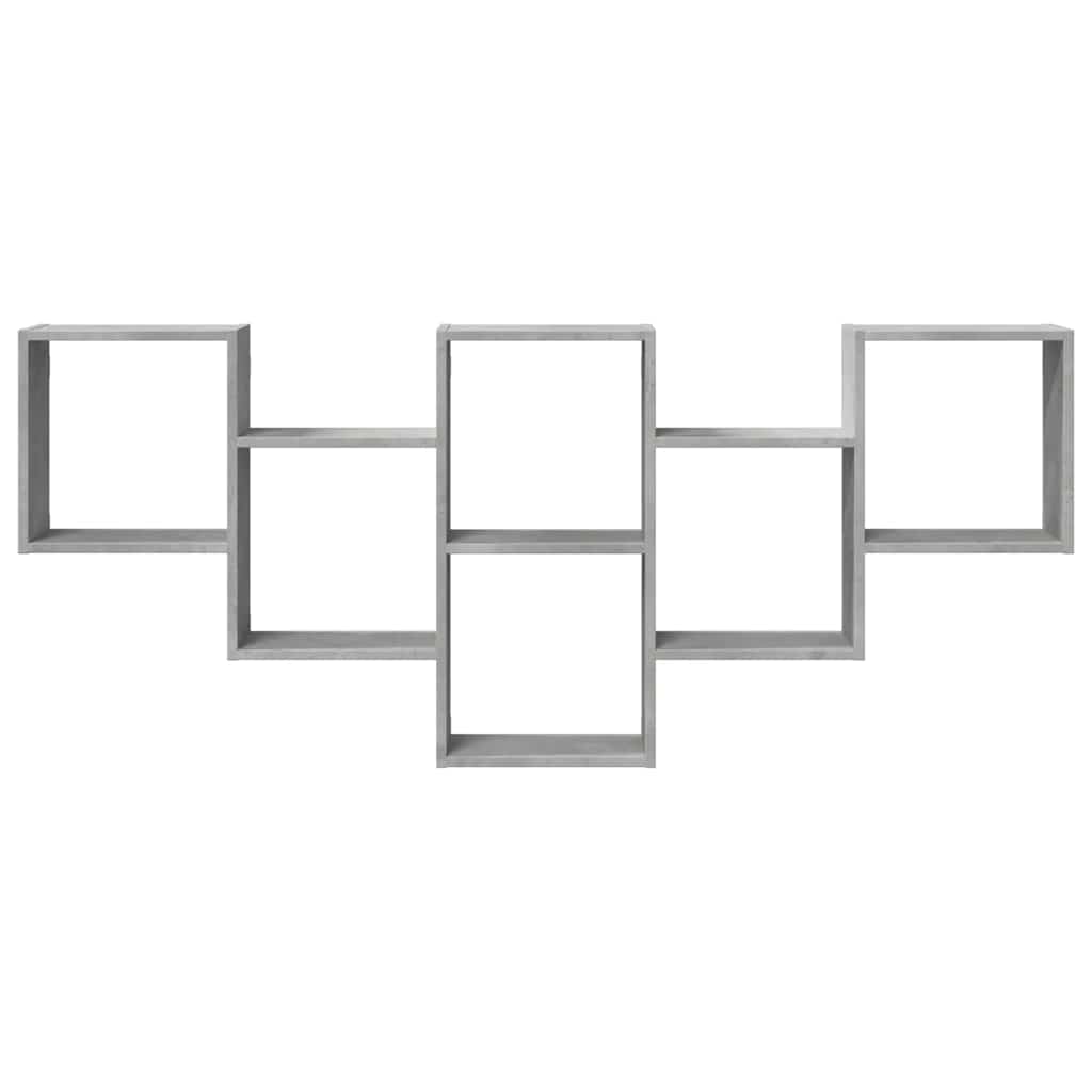 vidaXL Wall Shelf Concrete Grey 159x18x66 cm Engineered Wood 4