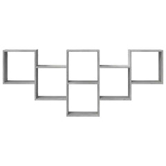 vidaXL Wall Shelf Concrete Grey 159x18x66 cm Engineered Wood 4