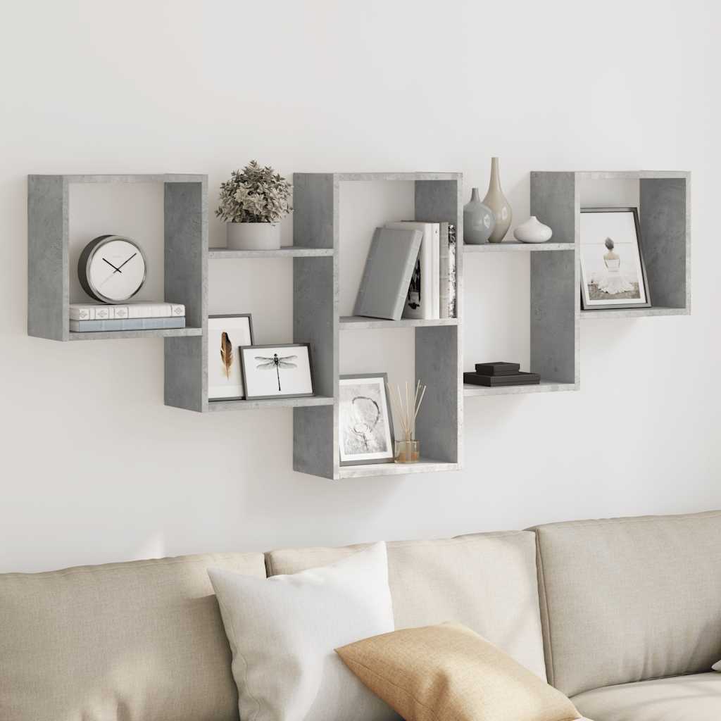vidaXL Wall Shelf Concrete Grey 159x18x66 cm Engineered Wood 1