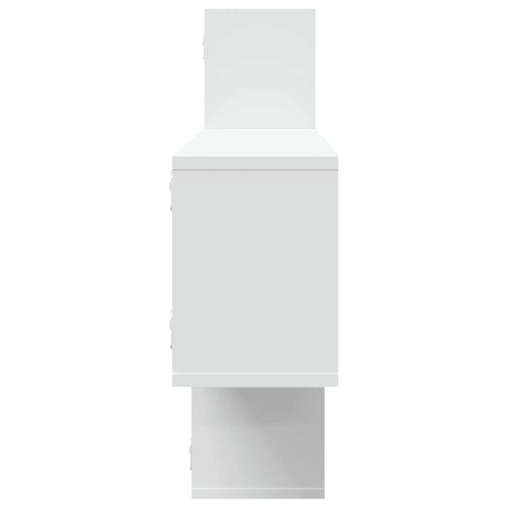 Wall Shelf White Engineered Wood, image 5