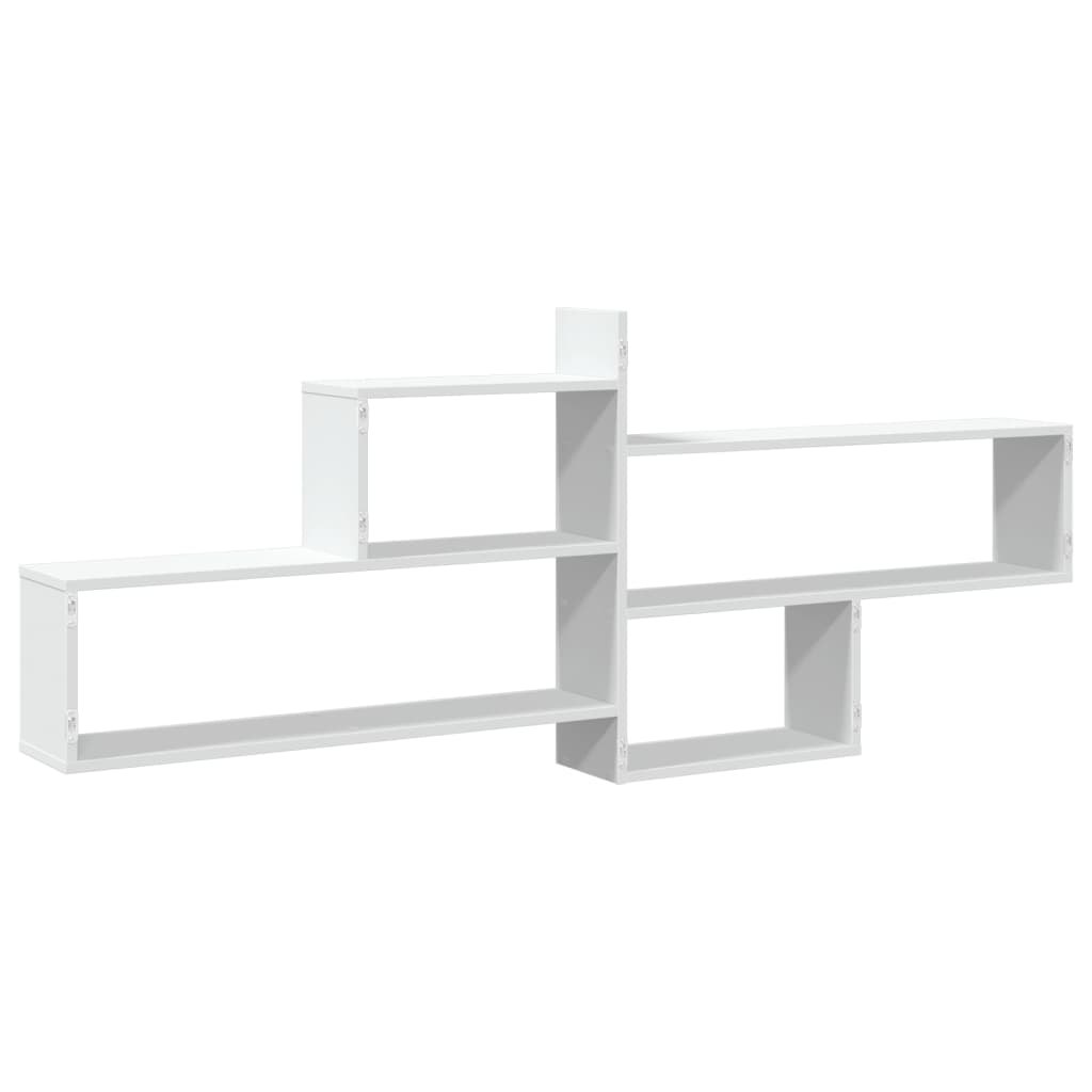 Wall Shelf White Engineered Wood, image 6