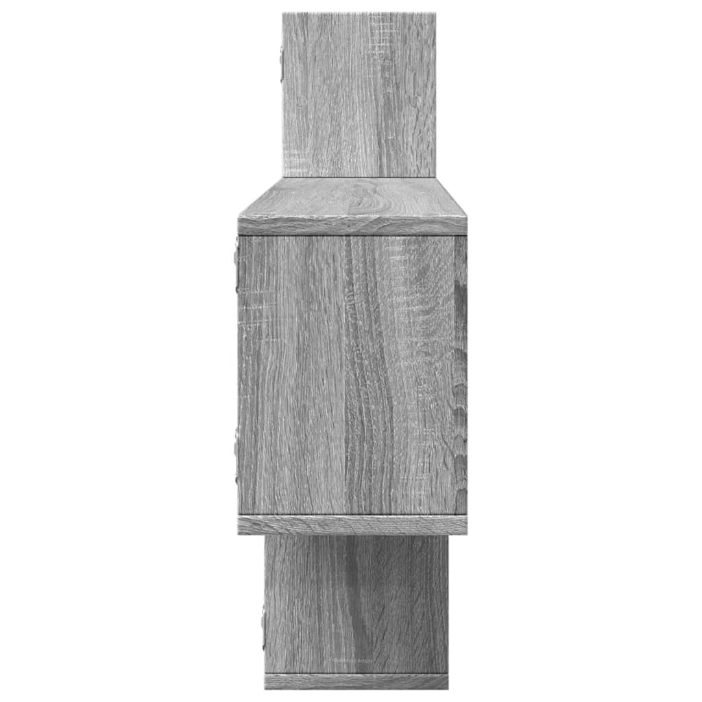 vidaXL Wall Shelf Grey Sonoma 167.5x18x68 cm Engineered Wood 5