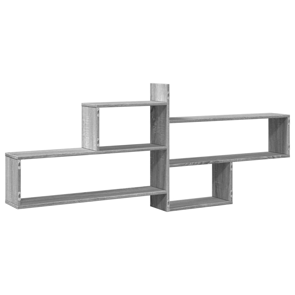 vidaXL Wall Shelf Grey Sonoma 167.5x18x68 cm Engineered Wood 6
