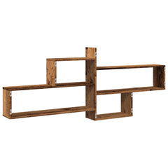 vidaXL Wall Shelf Old Wood 167.5x18x68 cm Engineered Wood 6
