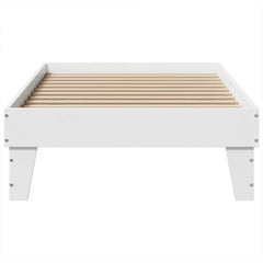 Bed Frame without Mattress Solid Wood Pine Length 200 cm White 100 cm