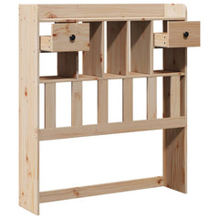 vidaXL Headboard with Storage 100 cm Solid Wood Pine 4