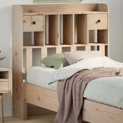 vidaXL Headboard with Storage 100 cm Solid Wood Pine 1