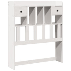 Headboard with Storage Solid Wood Pine White 75 cm