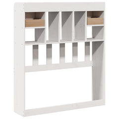 Headboard with Storage Solid Wood Pine White 75 cm