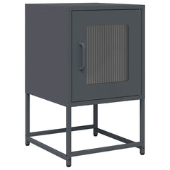 vidaXL Bedside Cabinet Anthracite 36x39x60.5 cm Cold-rolled Steel 2