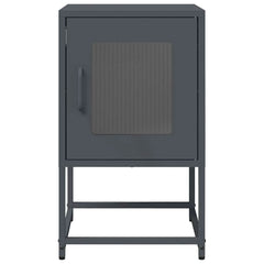 vidaXL Bedside Cabinet Anthracite 36x39x60.5 cm Cold-rolled Steel 5