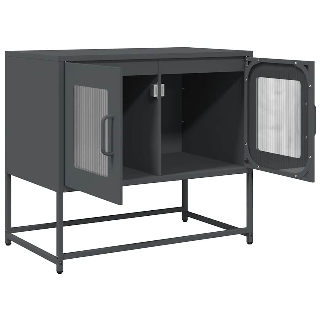 vidaXL TV Cabinet Anthracite 68x39x60.5 cm Cold-rolled Steel 5