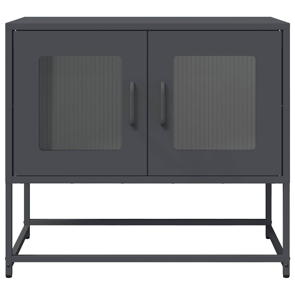 vidaXL TV Cabinet Anthracite 68x39x60.5 cm Cold-rolled Steel 6