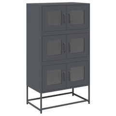 vidaXL Highboard Anthracite 68x39x123 cm Steel 2
