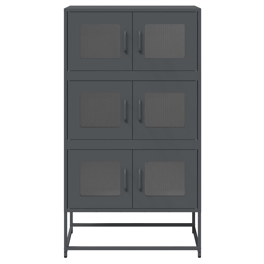vidaXL Highboard Anthracite 68x39x123 cm Steel 5
