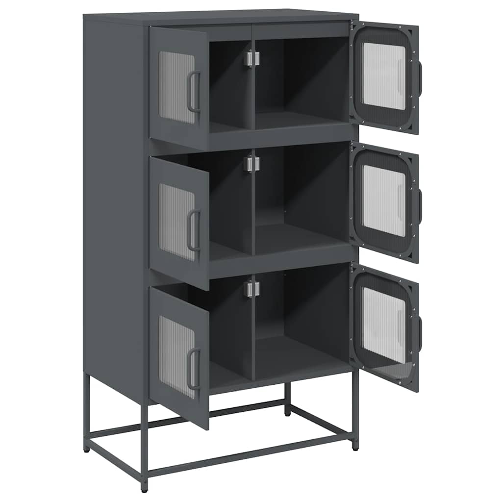 vidaXL Highboard Anthracite 68x39x123 cm Steel 6
