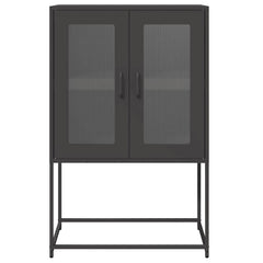 vidaXL Highboard Black 68x39x107 cm Steel 5