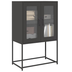 vidaXL Highboard Black 68x39x107 cm Steel 1