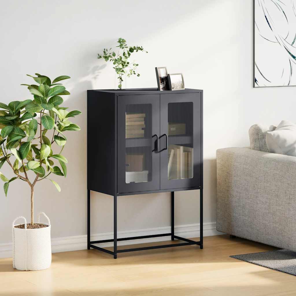 vidaXL Highboard Anthracite 68x39x107 cm Steel 3