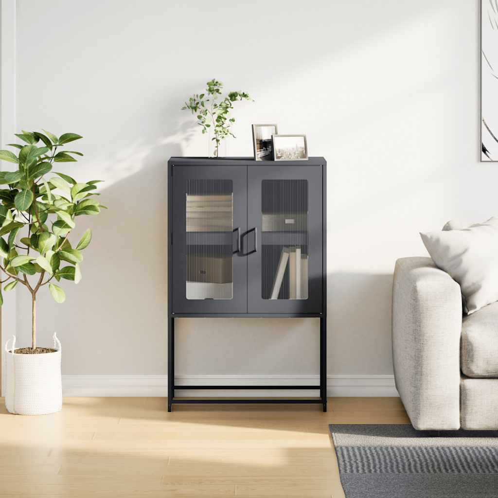 vidaXL Highboard Anthracite 68x39x107 cm Steel 4