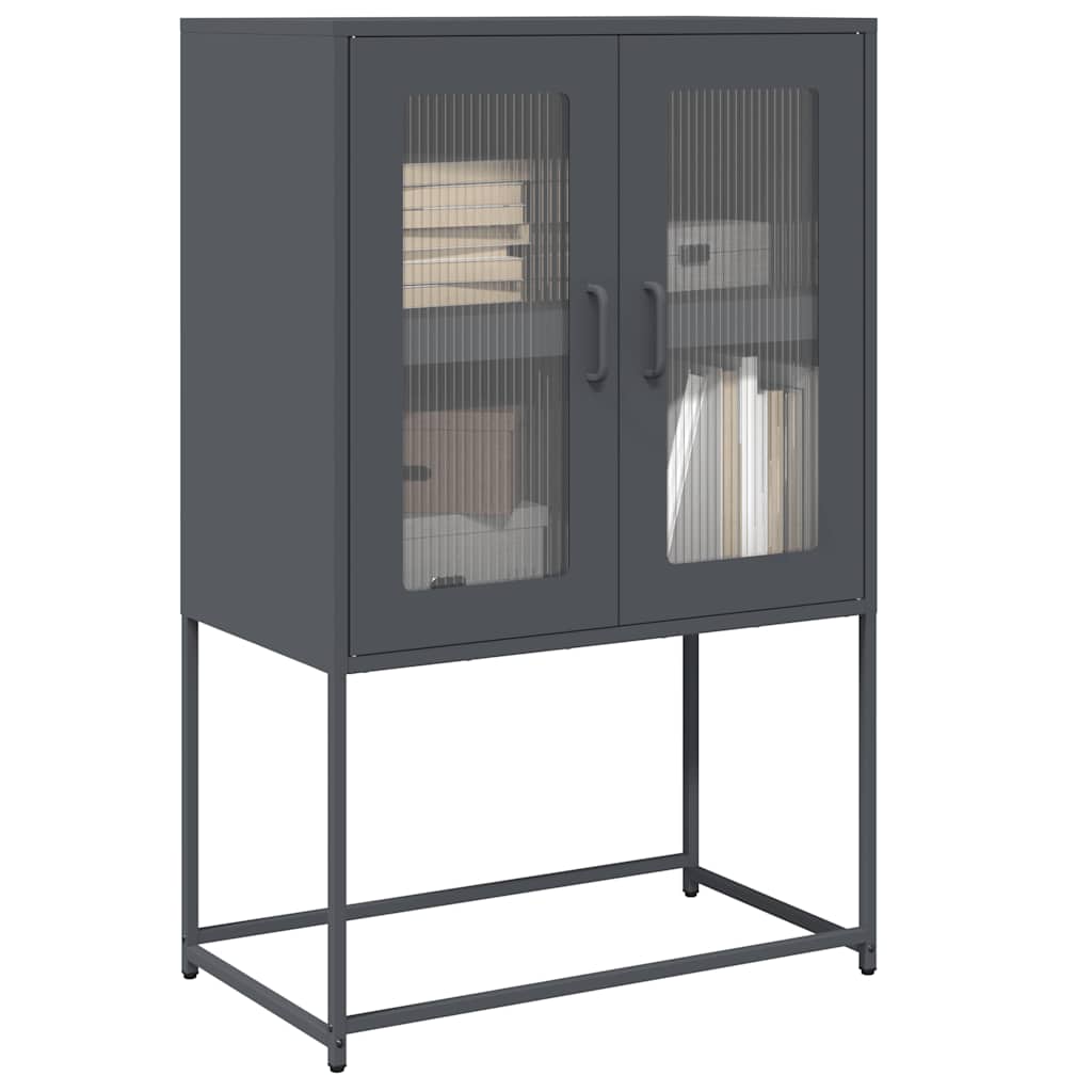 vidaXL Highboard Anthracite 68x39x107 cm Steel 1