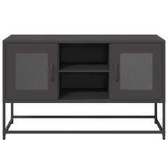vidaXL TV Cabinet Black 100.5x39x60.5 cm Steel 5