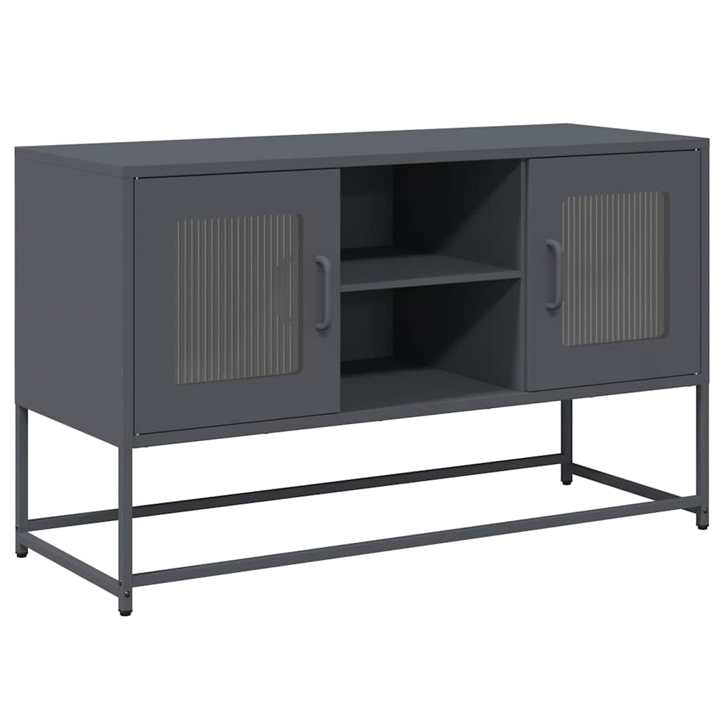 vidaXL TV Cabinet Anthracite 100.5x39x60.5 cm Steel 2