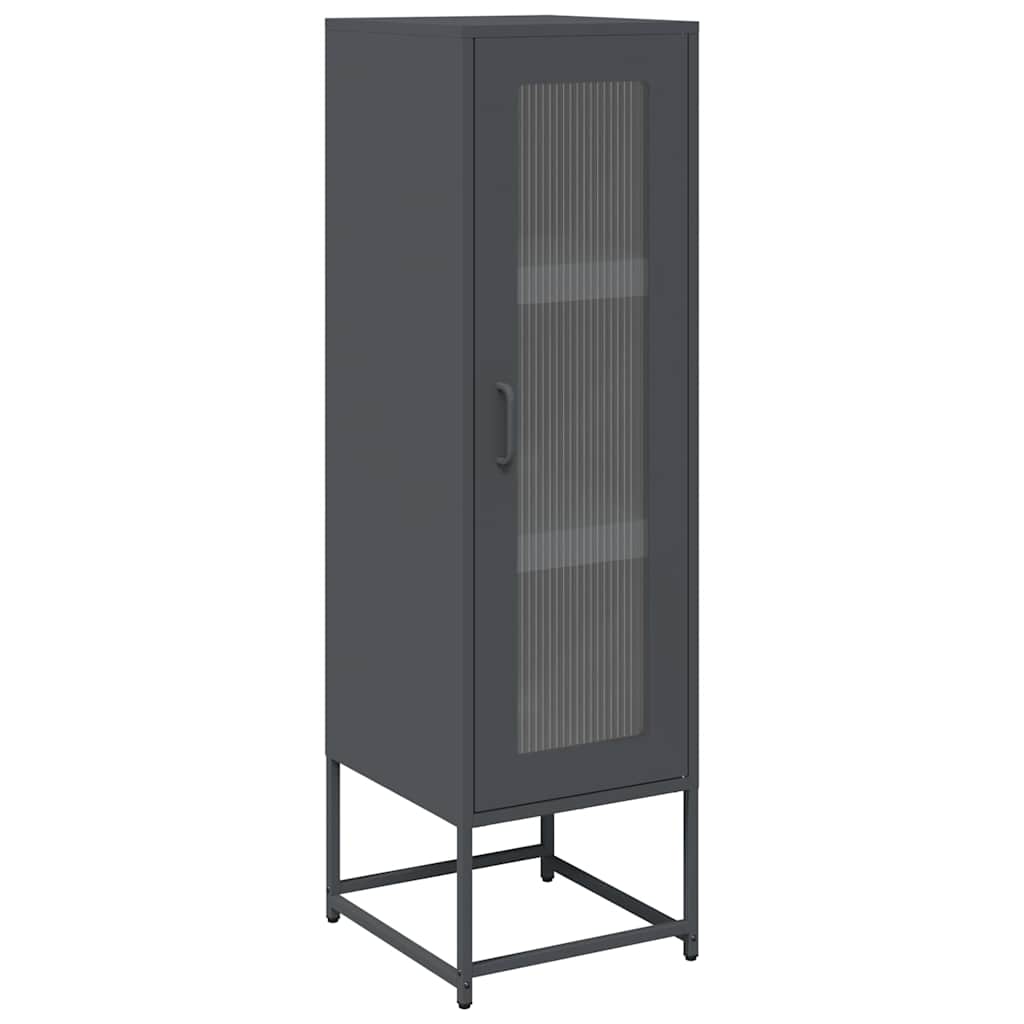 vidaXL Highboard Anthracite 36x39x123 cm Cold-rolled Steel 2
