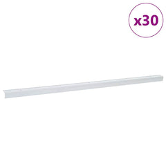 vidaXL Stair Nosings 30 pcs Silver 67 x 3.5 x 3 cm Aluminium 2