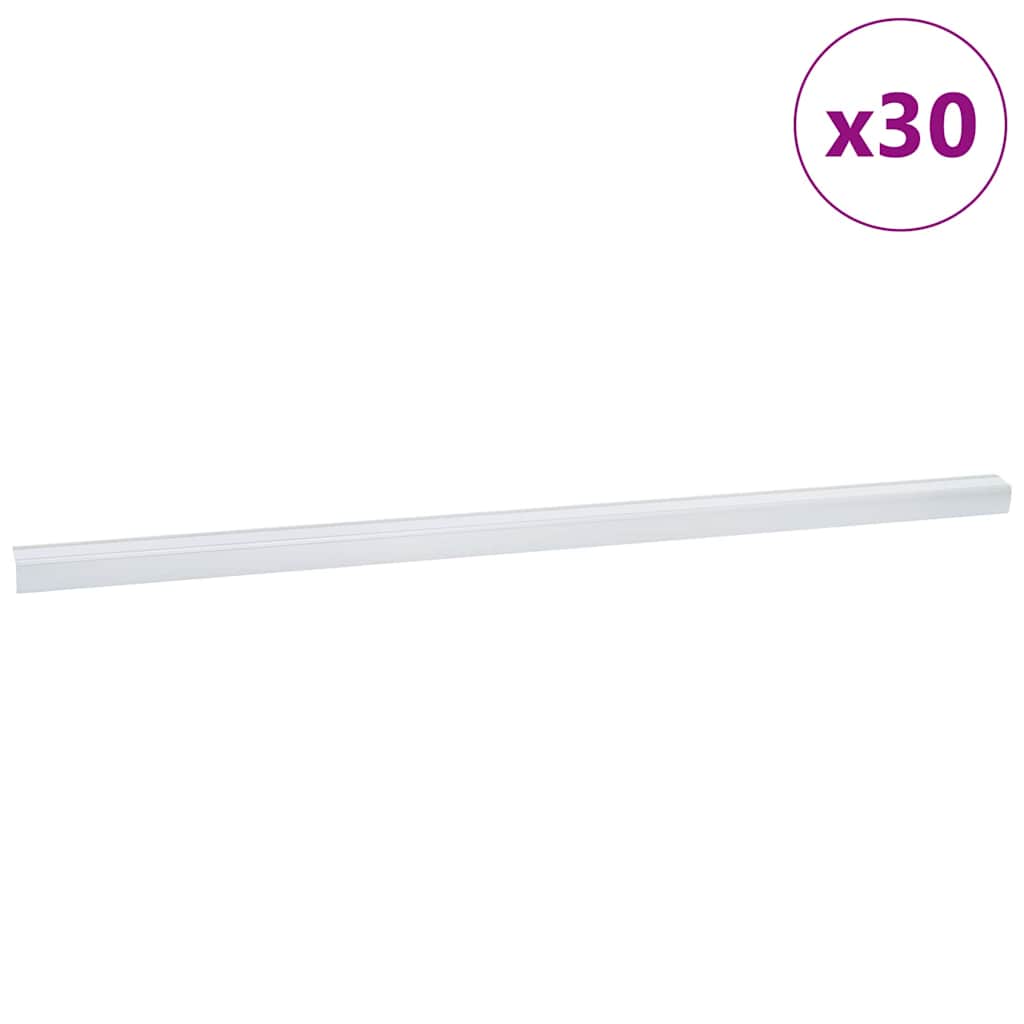 vidaXL Stair Nosings 30 pcs Silver 67 x 3.5 x 3 cm Aluminium 2