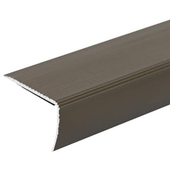 Stair Nosings in L-shape 5 pcs Aluminium 90 cm Brown 67 cm (30 pcs) Tape