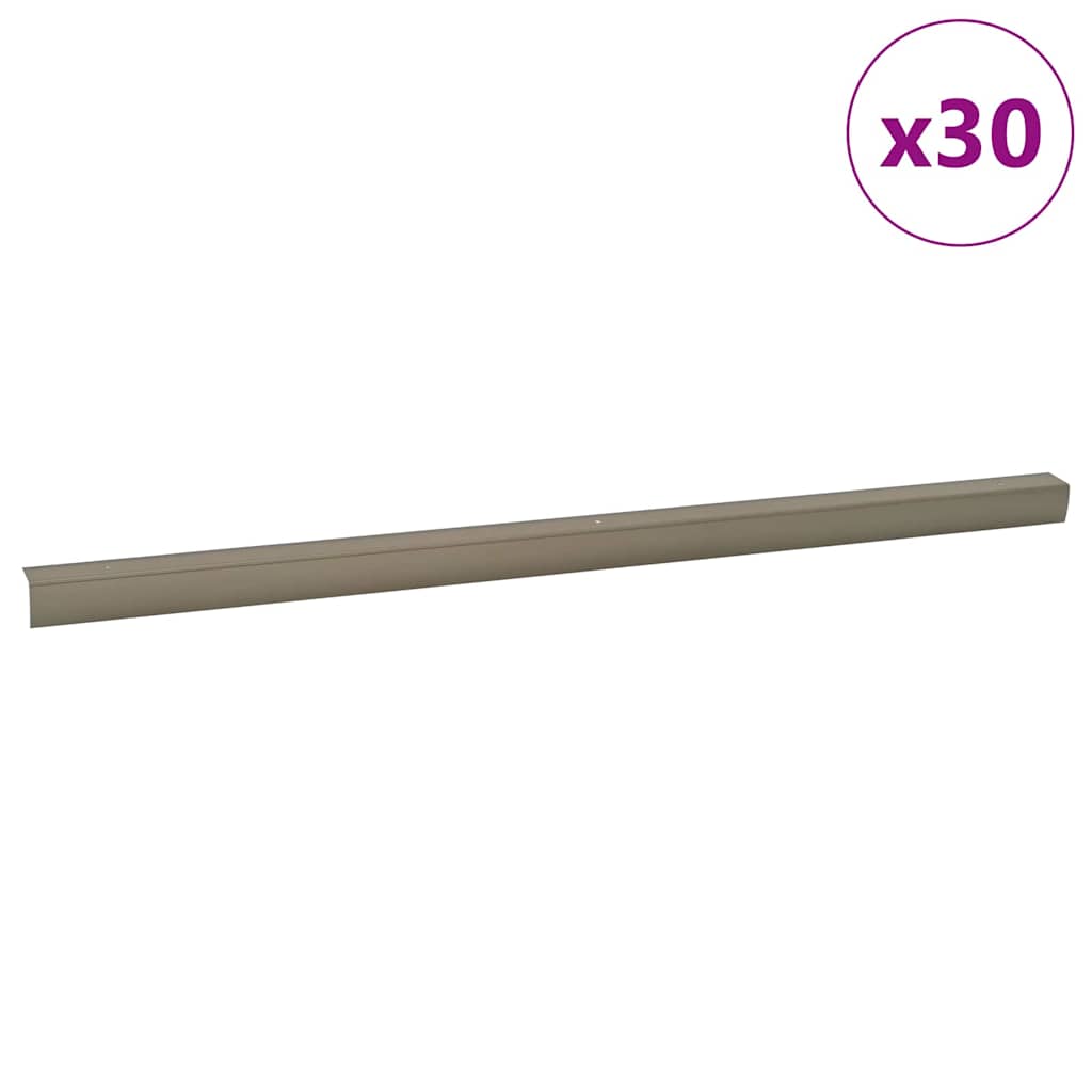 vidaXL Stair Nosings 30 pcs Champagne 67 x 3 x 2 cm Aluminium 2