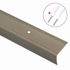 vidaXL Stair Nosings 30 pcs Champagne 67 x 3 x 2 cm Aluminium 3