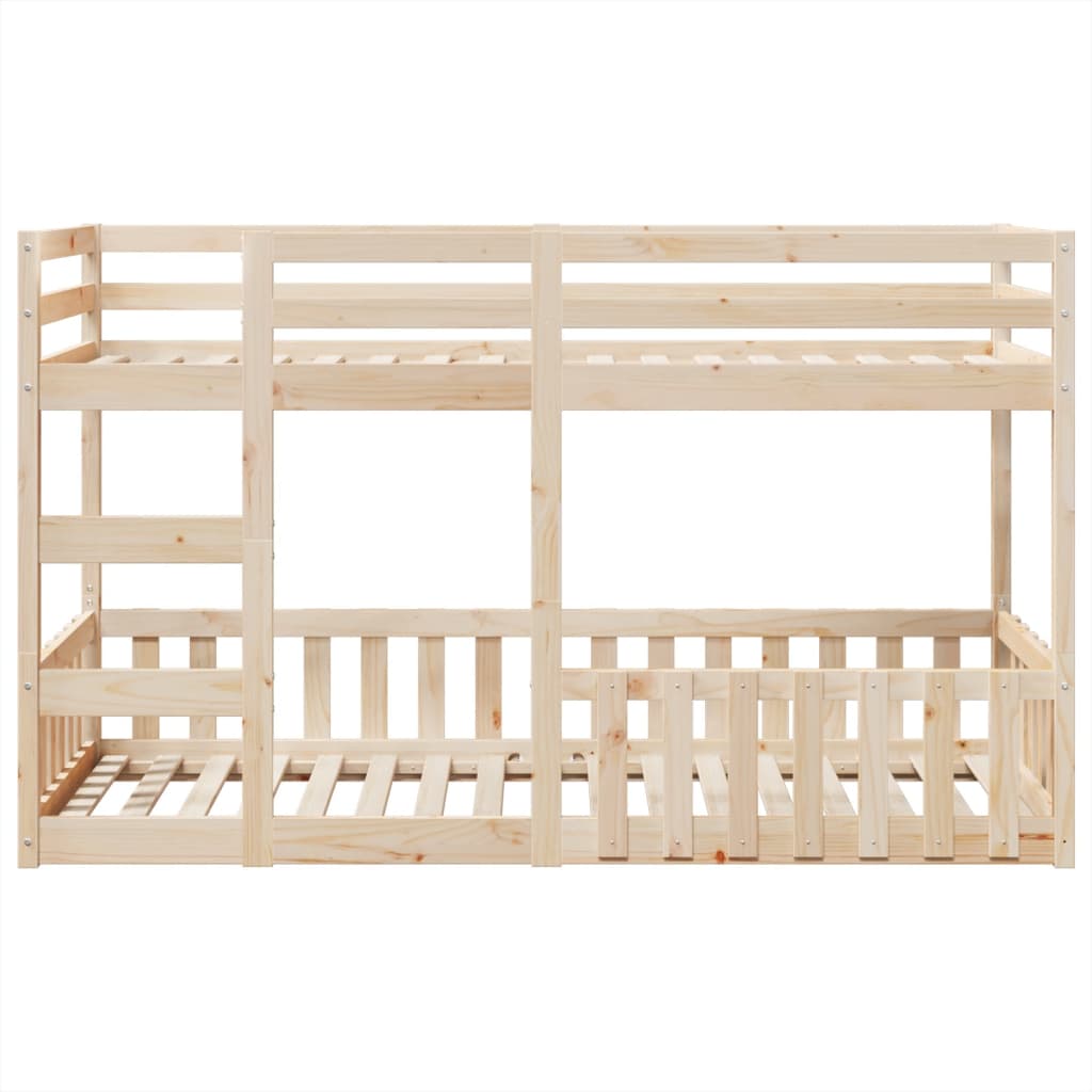 Bunk Bed Solid Wood Pine Natural 80 cm 200 cm
