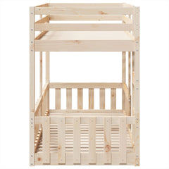 Bunk Bed Solid Wood Pine Natural 80 cm 200 cm