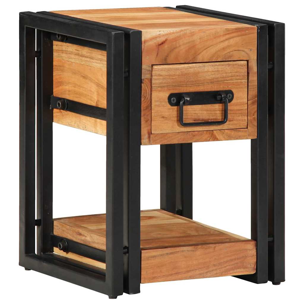 vidaXL Bedside Cabinet Brown 30 x 30 x 40 cm Solid Acacia Wood 2