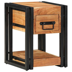vidaXL Bedside Cabinet Brown 30 x 30 x 40 cm Solid Acacia Wood 2