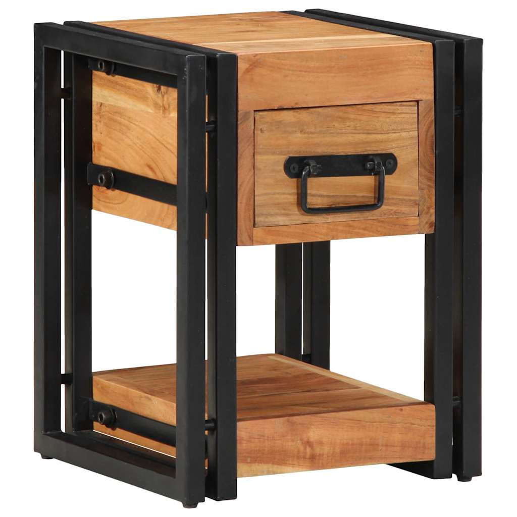 vidaXL Bedside Cabinet Brown 30 x 30 x 40 cm Solid Acacia Wood 3