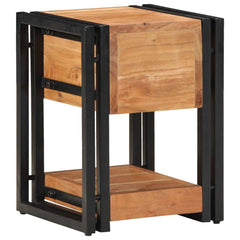 vidaXL Bedside Cabinet Brown 30 x 30 x 40 cm Solid Acacia Wood 5