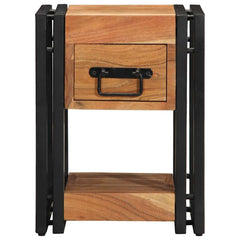 vidaXL Bedside Cabinet Brown 30 x 30 x 40 cm Solid Acacia Wood 6