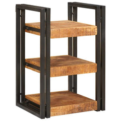 vidaXL Bedside Table Brown and Black 38 x 33 x 58 cm Solid Mango Wood 1