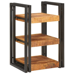 vidaXL Bedside Table Brown and Black 38 x 33 x 58 cm Solid Mango Wood 3