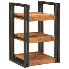 vidaXL Bedside Table Brown and Black 38 x 33 x 58 cm Solid Mango Wood 6