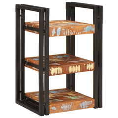 vidaXL Bedside Table Brown and Black Solid Reclaim wood 1