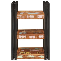 vidaXL Bedside Table Brown and Black Solid Reclaim wood 4