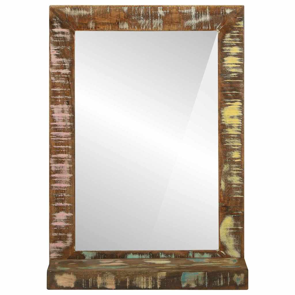 vidaXL Bathroom Mirror Brown 50 x 22 x 70 cm Solid Reclaim Wood 4