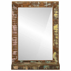vidaXL Bathroom Mirror Brown 50 x 22 x 70 cm Solid Reclaim Wood 4