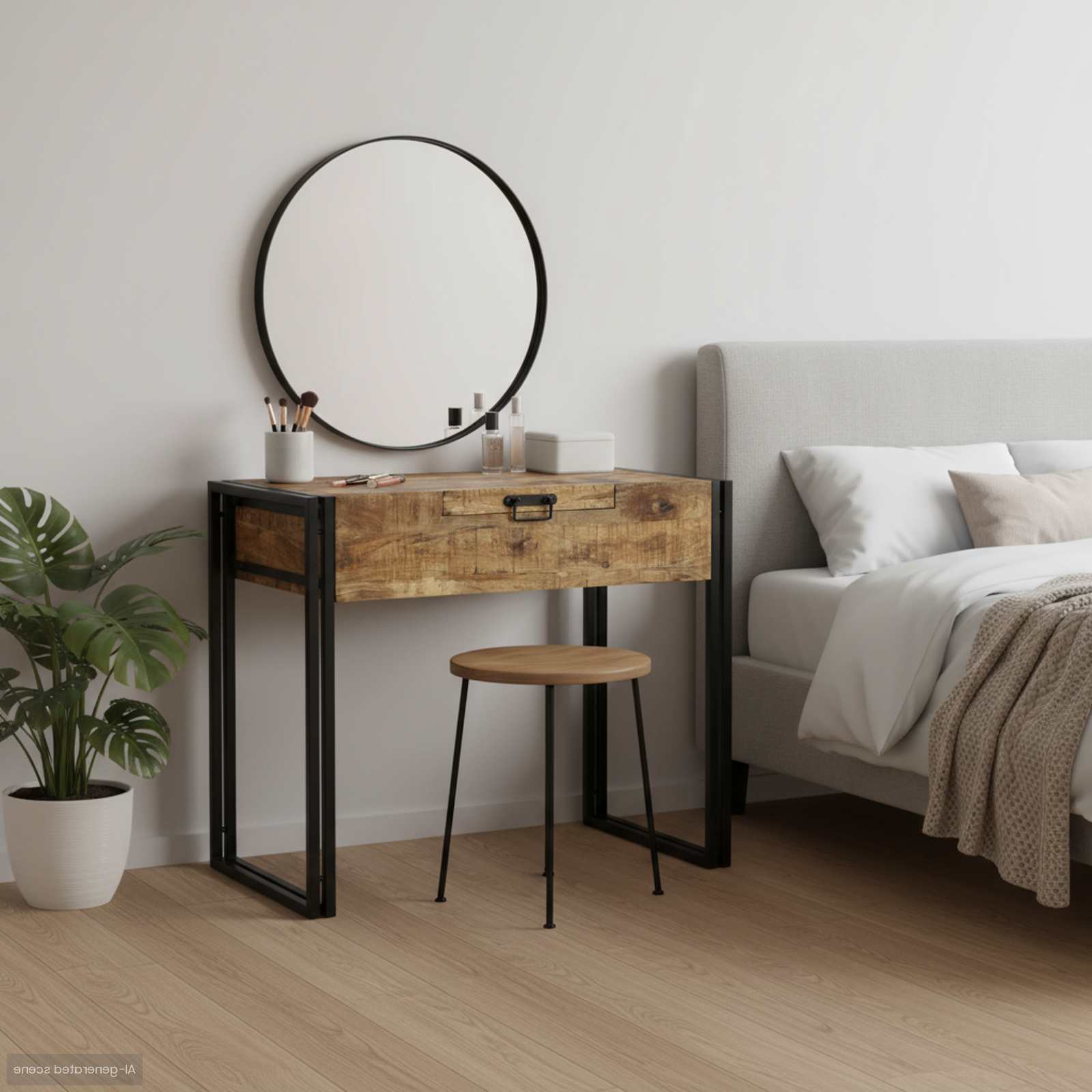 vidaXL Bedroom Dressing Tables Brown 90 x 50 x 75 cm Solid Mango wood 1